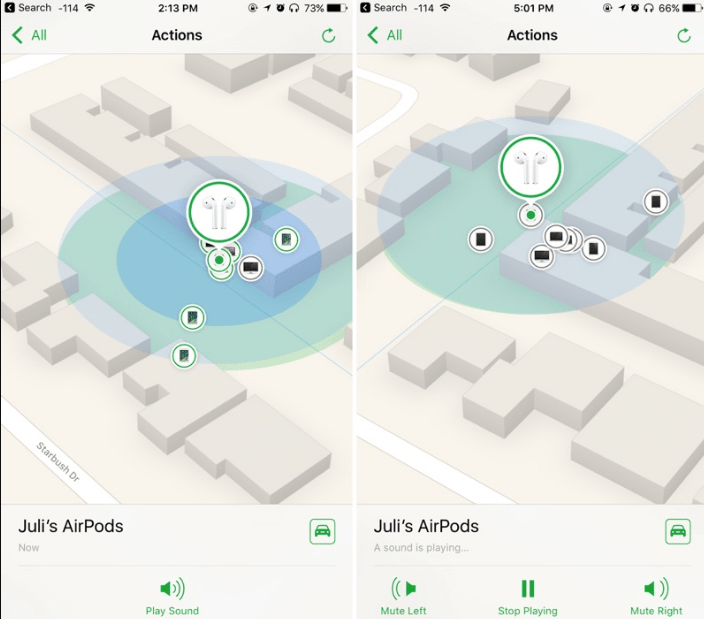 Use Find My iPhone to find AirPods and Apple Watch